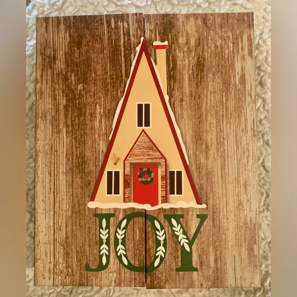 NIB Christmas Cross Tree Ornament - Green/Red/Gold 3.5” x 2.5”